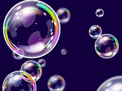 Soap bubble blue bubble round soap bubble transparent