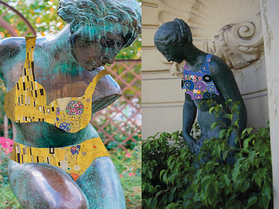 sculpture collage gustav klimt