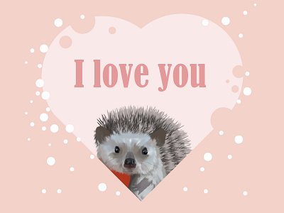 I love you hedgehog i love you valentines day