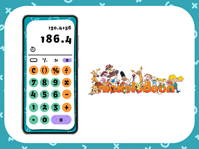 004 UI Daily- Calculator / Nickelodeon app graphic design ui