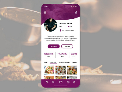 006- User Profile app design graphic design ui ux