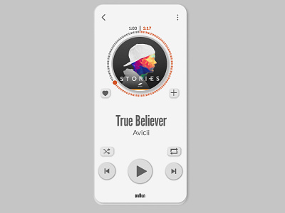 009 Media Player app design graphic design illustration ui ux vector