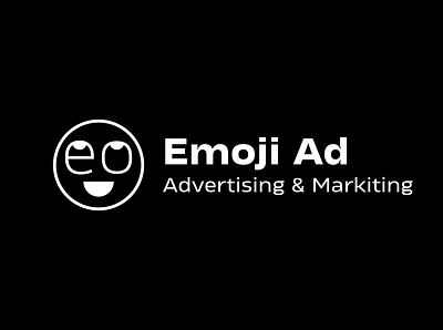 Emojiad Logo ad design advertising branding design emoji illustration logo vector