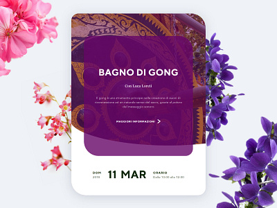 Giardino Segreto Evento date event flower ui web design