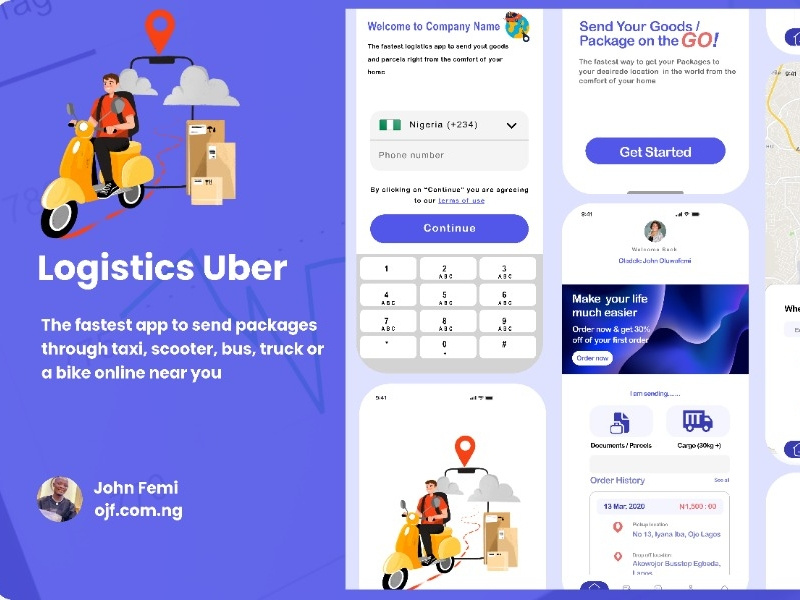 Logistics Ubering by Oladele Oluwafemi John on Dribbble