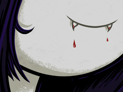 Marceline Illustration adventuretime black blood blue finn hair jake marceline purple teeth vamp vampire