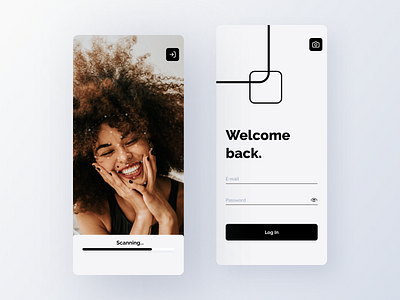 Codaface ✅❌🔑📸 - face recognition ai android application artificial intelligence blackandwhite business cameras clean face face recognition grey identity ios log in minimalism modern photography scanner scanning vectors