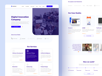 Codahead Redesign - Homepage business clean custom design designs homepage interaction landing page layout modern ui ux webdesign website