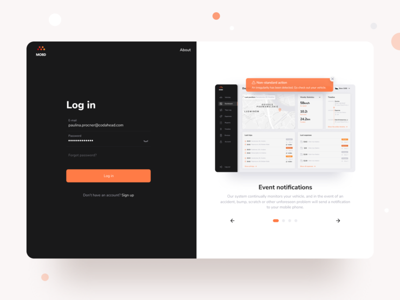 Mobd - Car fleet management 🚕 app design fleet management onboarding product design ui ux web web app