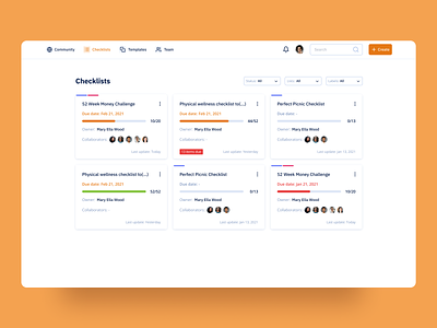 Listables Redesign - Checklists