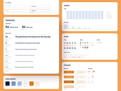 Listables Redesign - Style Guide buttons color palette colors design grid guidelines h1 hover icons inputs react spacing styleguide typography ui ux web webapp