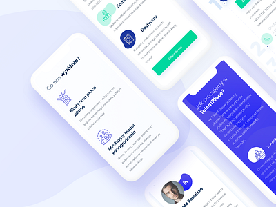 Talent Place - mobile blue dashboard design green icons mobile uidesign ux design ux ui