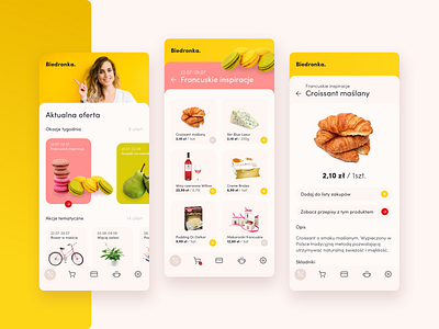 Shopping App "Biedronka" app design food food app grocery grocery app mobile offers shopping ui ux