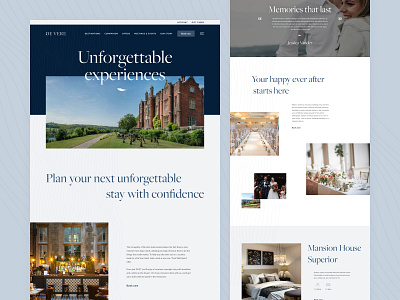 De Vere Concept branding clean design editorial hotel lookbook minimal travel ui ux web wedding