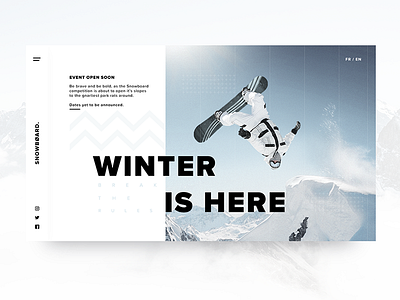 Snowboard Event UI event snowboard ui ux web