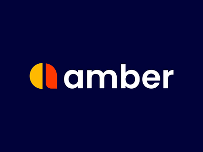 Amber Logo app branding clean design icon logo minimal tech typography ui vector web