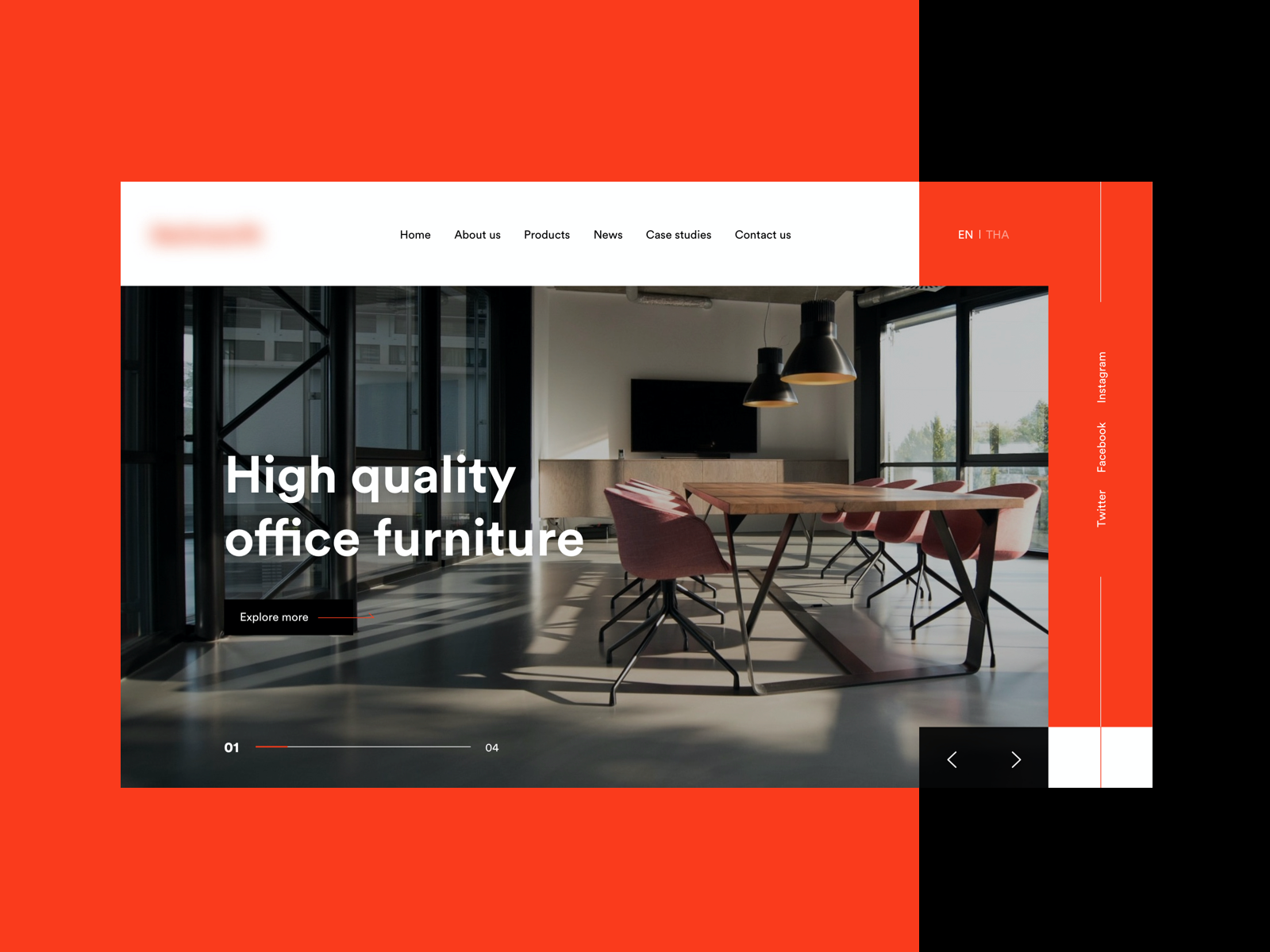 Office furniture website by Shane Smales on Dribbble