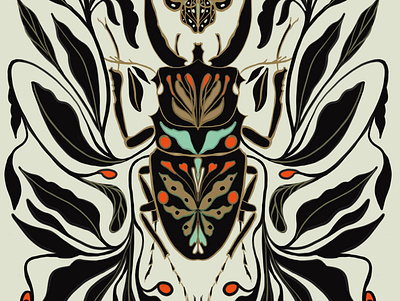 Black Beetle design illustration