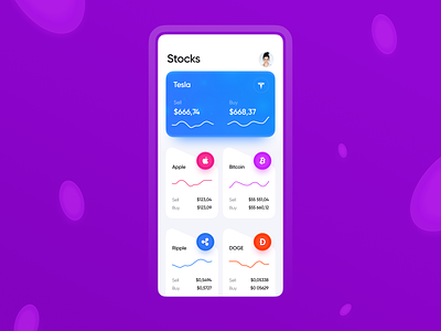 Coin Market App - Design Concept bank bitcoin blockchain coins concept crypto cryptocurrency currency deposite earnings exchange market mining money platform stock token ui wallet withdraw