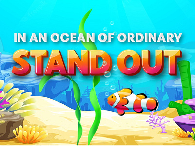 Stand Out - Personal project cartoon graphics graphic design illustration ocean web banner web banner design web graphics