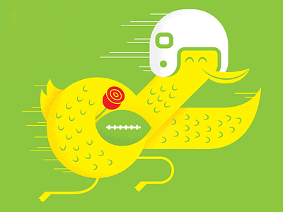 On To The Natty! design ducks football illustration oregon rose bowl