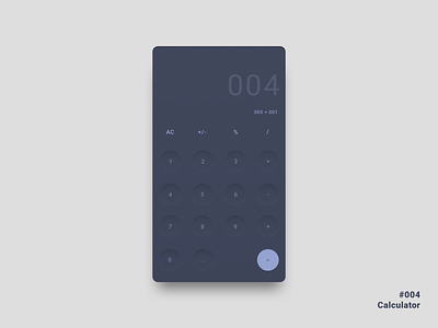 004 004 app calculator daily 100 dailyui design ui ui ux