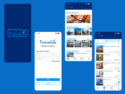 Traveloo - Travelling Mobile App app mobile app ui ui design ux