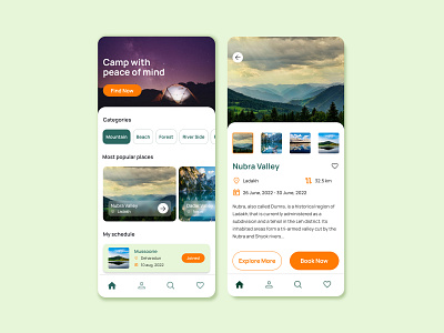 Find your Camping place app app graphic design travel typography ui ux vector