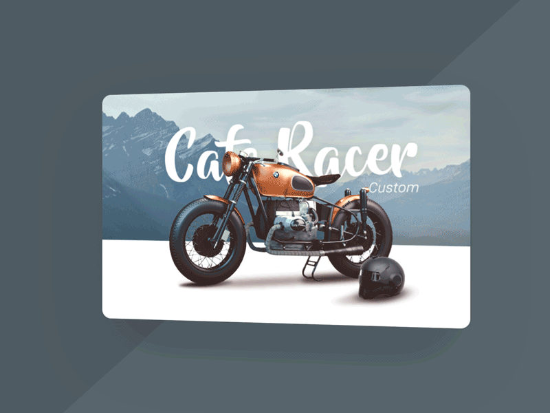 Layered Motion Card after effects bike cafe racer card style layered motion parallax