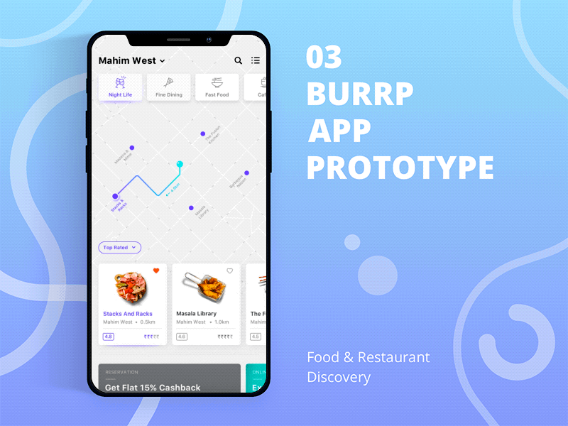 Burrp App - Find Restaurants & Food Near You app burrp food food-app food-order ios 11 redesign restaurant ui