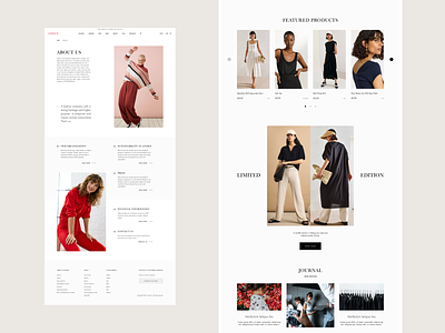 Lindex - About Us & Homepage Concept clean design e commerce fashion interface product shopify ui ux web