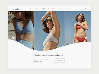 COS - Homepage Concept clean design e commerce homepage interface minimal product ui ux web