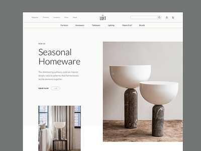 The Loft - Homepage Concept
