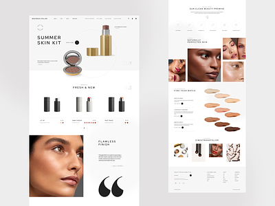 Westman Atelier - Homepage Concept beauty clean design e commerce fashion homepage makeup natural product shades shopify shopifyplus skin skincare ui ux