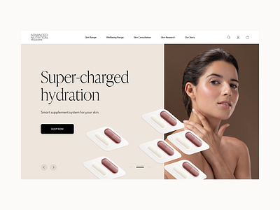 Advanced Nutrition - Homepage Concept beauty clean design e commerce health nutrition product shopify supplements ui ux vitamins