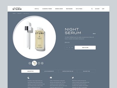Dr. Barbara Sturm - Product Details Concept beauty clean design e commerce minimalistic new product serum shopify skin skincare style ui ux