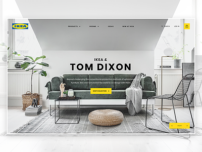IKEA redesign clean design e commerce grey ikea redesign ui web yellow