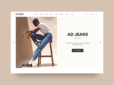 Lord & Taylor banner clean contrast design e commerce fashion homepage ui ux web white