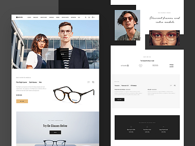 Mister Spex Redesign black clean contrast design e commerce fashion glasses homepage ui ux web white