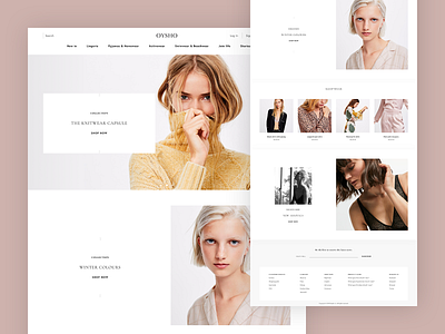 Oysho Redesign banner clean contrast design e commerce fashion hero homepage product redesign typography ui ux web white