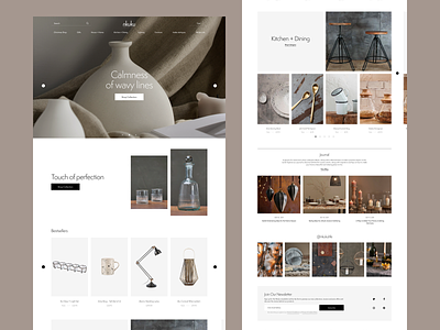 Nkuku Redesign clean contrast design e commerce homepage product ui ux web white