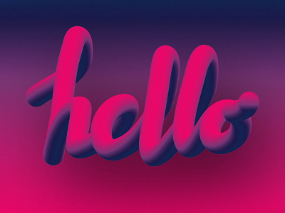 Hello! design gradient photoshop type typography