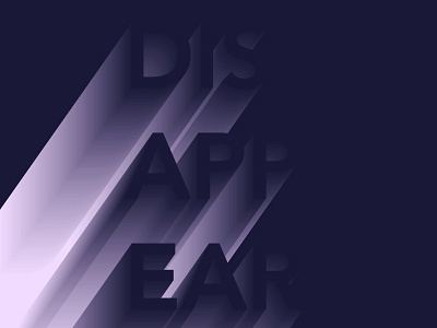 Disappear design gradient type typography