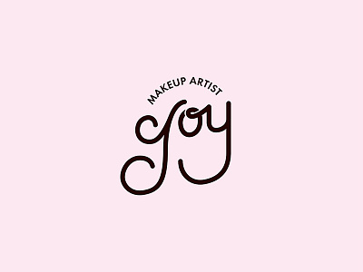Joy Makeup Artist branding design hand lettering logo logotype