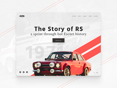 FORD ESCORT car design ford landing ui ux web webdesig