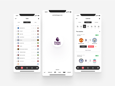 English Premier League App Concept app design football football app mobile soccer ui ux