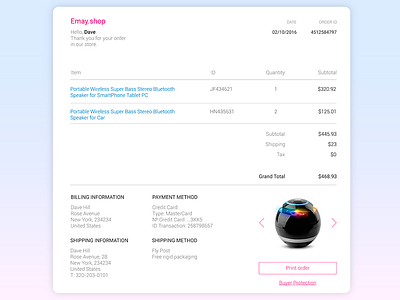 Email Receipt ecommerce email mail receippt ui ux