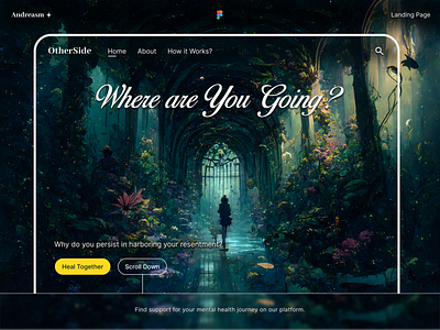 OtherSide {Landing Page Design} art illustration landing page ui uiux uiux design ux ux design website design