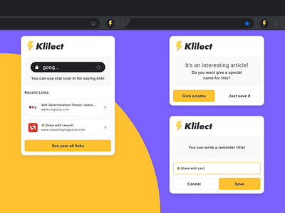 Klilect Extension extension figma information architecture logodesign uidesign ux design