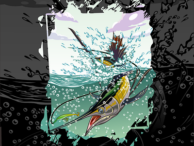 Sailfish Fishing Illustration